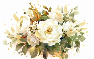 Watercolor Floral Background 345