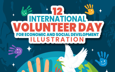 12 Internationale Vrijwilligersdag Illustratie
