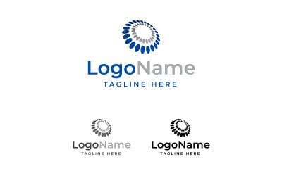 Abstract Logo, Circle Logo, Tech Logo, Telecom Logo, Connection Logo, Network Logo,
