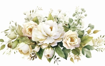 Fleurs aquarelles Fond 436