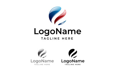 Globe, Global, Monde, Rond, Résumé, Cercle, Tech, Télécom, Communication Création de logo