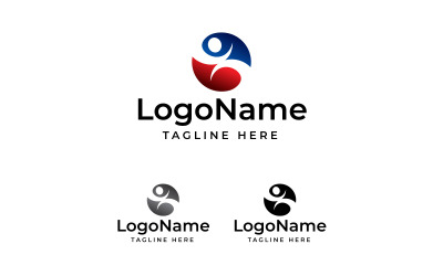 İnsan Logosu, Bakım Logosu, Mutlu Logo, Daire Logosu, Yardım Kuruluşu Logosu, Yardım Logosu, Çocuk Logosu,