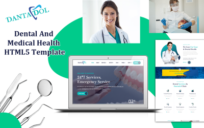 Dantadol - szablon HTML5 dotyczący zdrowia stomatologicznego i medycznego