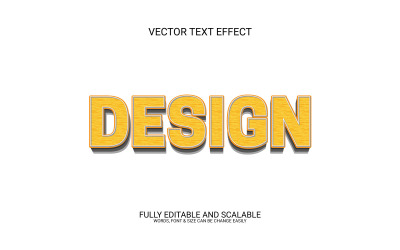 Design 3D Editável Vector Eps Text Effect Template ilustração
