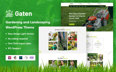Gaten – Kertészet és tereprendezés WordPress téma