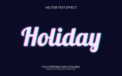 Holiday 3d vektor text effekt design.