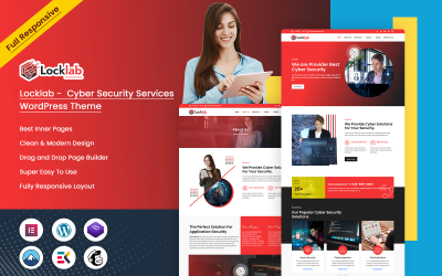 Locklab - Téma WordPress služby Cyber Security Services