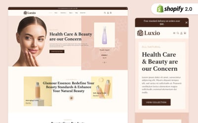Luxio - Szépség- és kozmetikai bolt Shopify téma