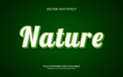 Modèle d&amp;#39;effet de texte Eps vectoriel entièrement modifiable Nature 3D