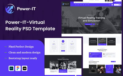 Power-IT – Virtuális valóság PSD sablon