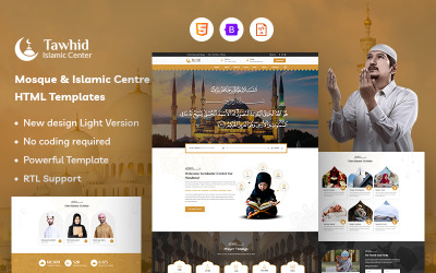 Tawhid – Modèle de site Web de mosquée et de centre islamique