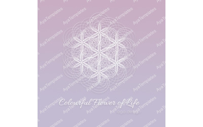 Buntes Logo-Design „Blume des Lebens“.