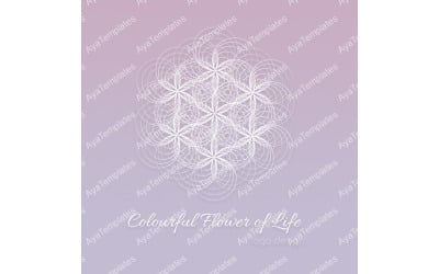 Diseño de logotipo colorido flor de la vida