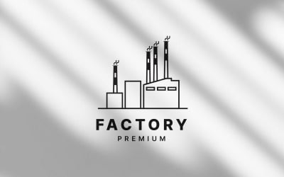 Fabrikgebäude-Logo-Design-Vektor – LGV 17