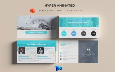 Hyper animovaná šablona rychlé prezentace PowerPoint