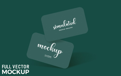 Progettazione di modelli di mockup di biglietti da visita, mockup di e-card