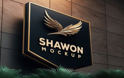 Store Front Logo Mockup Design