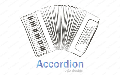 Szablon projektu logo akordeonu