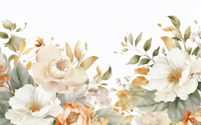 Akvarell virágkoszorú háttér 484