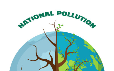 12 Illustration zum Nationalen Tag der Vermeidung von Umweltverschmutzung