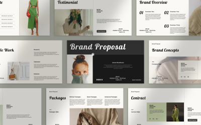 Modèle PowerPoint de présentation de proposition de marque minimale