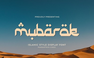Mubarak Arabische lettertypestijl weergeven