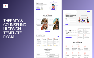 Therapy &amp;amp; Counseling UI Design Template Figma
