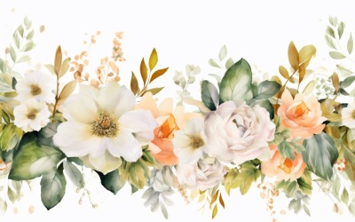 Watercolor flowers Background 505