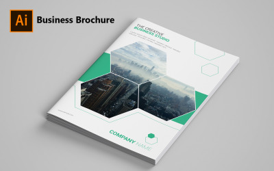 Bifold Corporate  Brochure. Adobe Illustrator Template