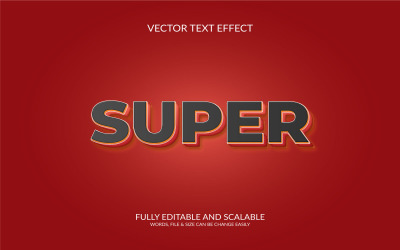 Super verkoop 3D bewerkbare Vector EPS-teksteffectsjabloon