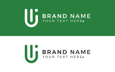 Apresentação do logotipo U da marca, logotipo moderno, símbolo do logotipo