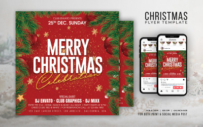 Christmas Party Flyer Mall Design