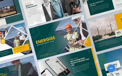 Energize - Keynote-mall för presentation av vind- och solenergi