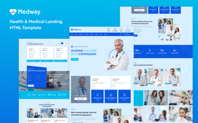 Modello HTML di atterraggio medico sanitario Medway-Health