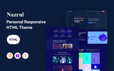 Nazrul – modelo de site pessoal responsivo