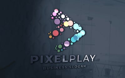 Pixel Play Symbol Technology Pro Logo