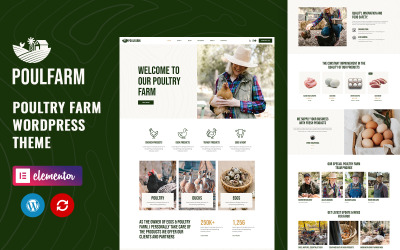 Poulfarm - Kümes Hayvanları Çiftliği ve Tarım WordPress Temaları