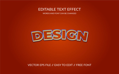 Progettare eps modificabili Illustrazione del design con effetti di testo 3D