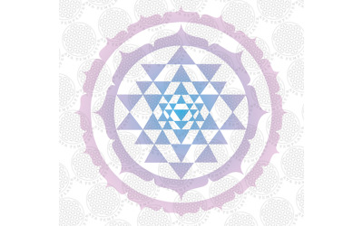 Diseño de logotipo del símbolo Sri Yantra