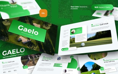 Gaelo – Golfklub marketing Google Slides