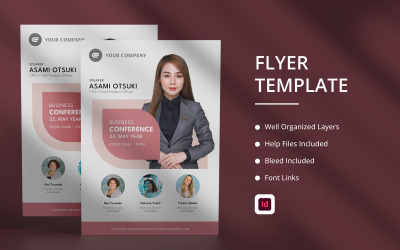 Modèle de Flyer InDesign de conférence d&amp;#39;affaires