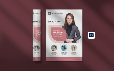 Modèle de Flyer Photoshop pour conférence d&amp;#39;affaires
