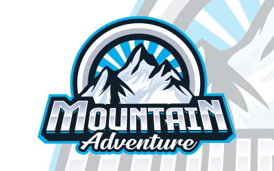 Modèle de logo d&amp;#39;aventure en montagne