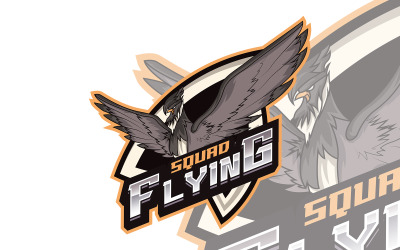 Modello di logo di gioco della squadra volante