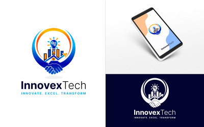 Modelo de logotipo criativo da InnovexTech