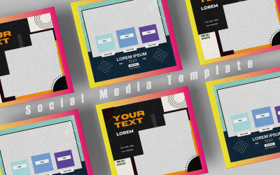 Modelos elegantes de design vetorial de banner para postagem no Instagram