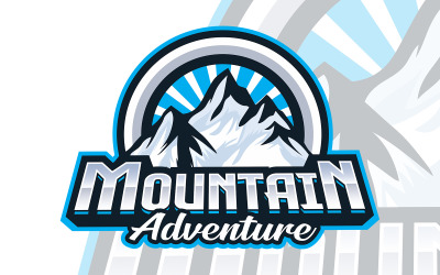 Шаблон логотипа горного приключения