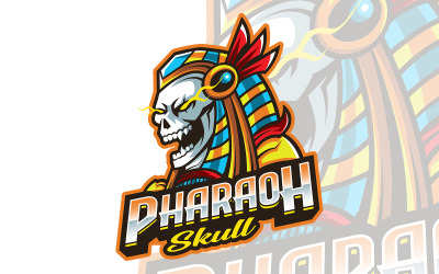 Šablona loga hry Pharaoh Skull