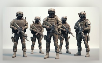 Armed and Ready Military Force in Action 05