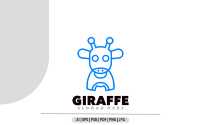 Giraffe lijn symbool logo ontwerp